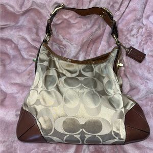 Vintage Coach Peyton Sateen Shoulder Hobo Handbag J0968-14525